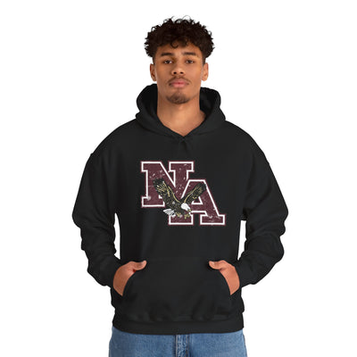 Adult Unisex Vintage Distressed Maroon Logo Graphic Hoodie