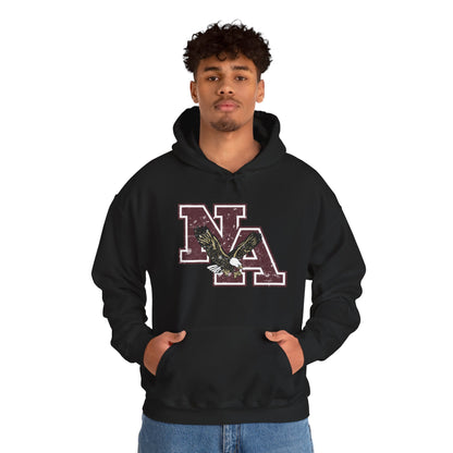 Adult Unisex Vintage Distressed Maroon Logo Graphic Hoodie