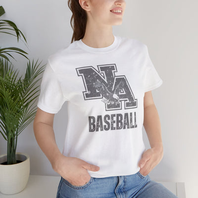 Adult Unisex Vintage Faded Logo Baseball Graphic Short Sleeve Soft Tee