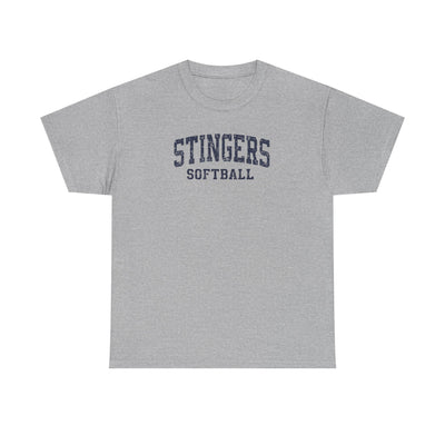 Adult Unisex Stingers Softball Vintage Distressed Graphic Short Sleeve Gildan Heavy Tee