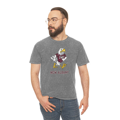 Adult Unisex Vintage Fighting Eagle Short Sleeve Mineral Wash Graphic Tee