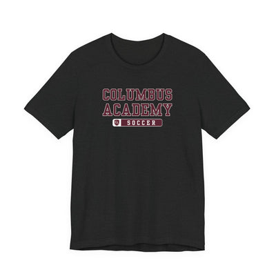 Adult Unisex Columbus Academy Soccer Graphic Short Sleeve Bella + Canvas Soft Tee