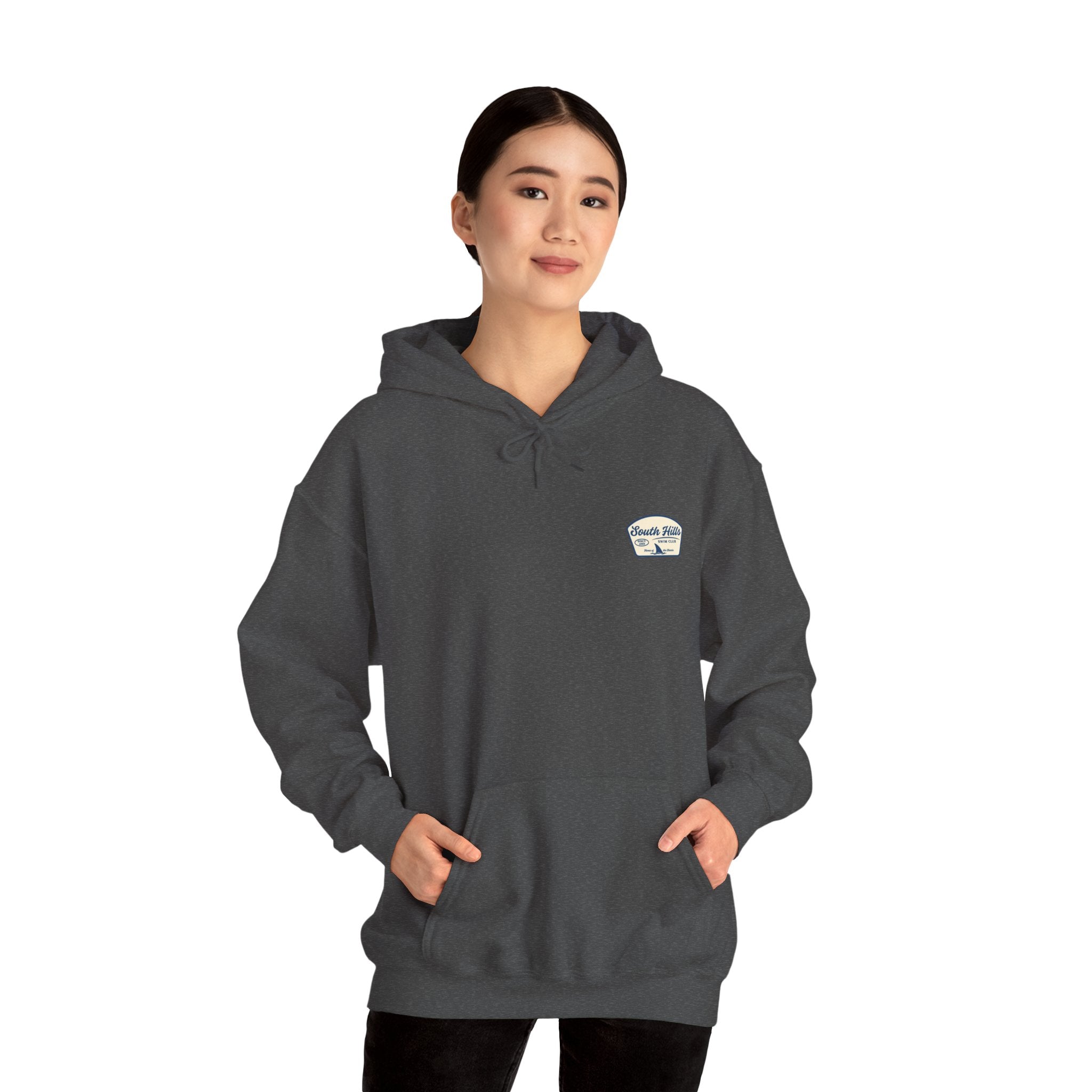 Adult Unisex South Hills Swim Club Home of the Sharks Graphic Hoodie