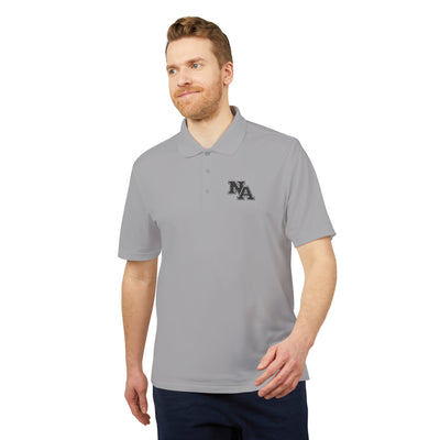 Adult Unisex Adidas Performance Polo with Classic Black Logo Embroidery