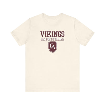 Adult Unisex Columbus Academy Vikings Basketball Graphic Short Sleeve Bella + Canvas Soft Tee