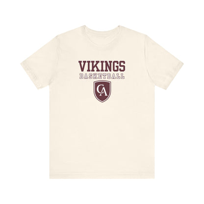 Adult Unisex Columbus Academy Vikings Basketball Graphic Short Sleeve Bella + Canvas Soft Tee