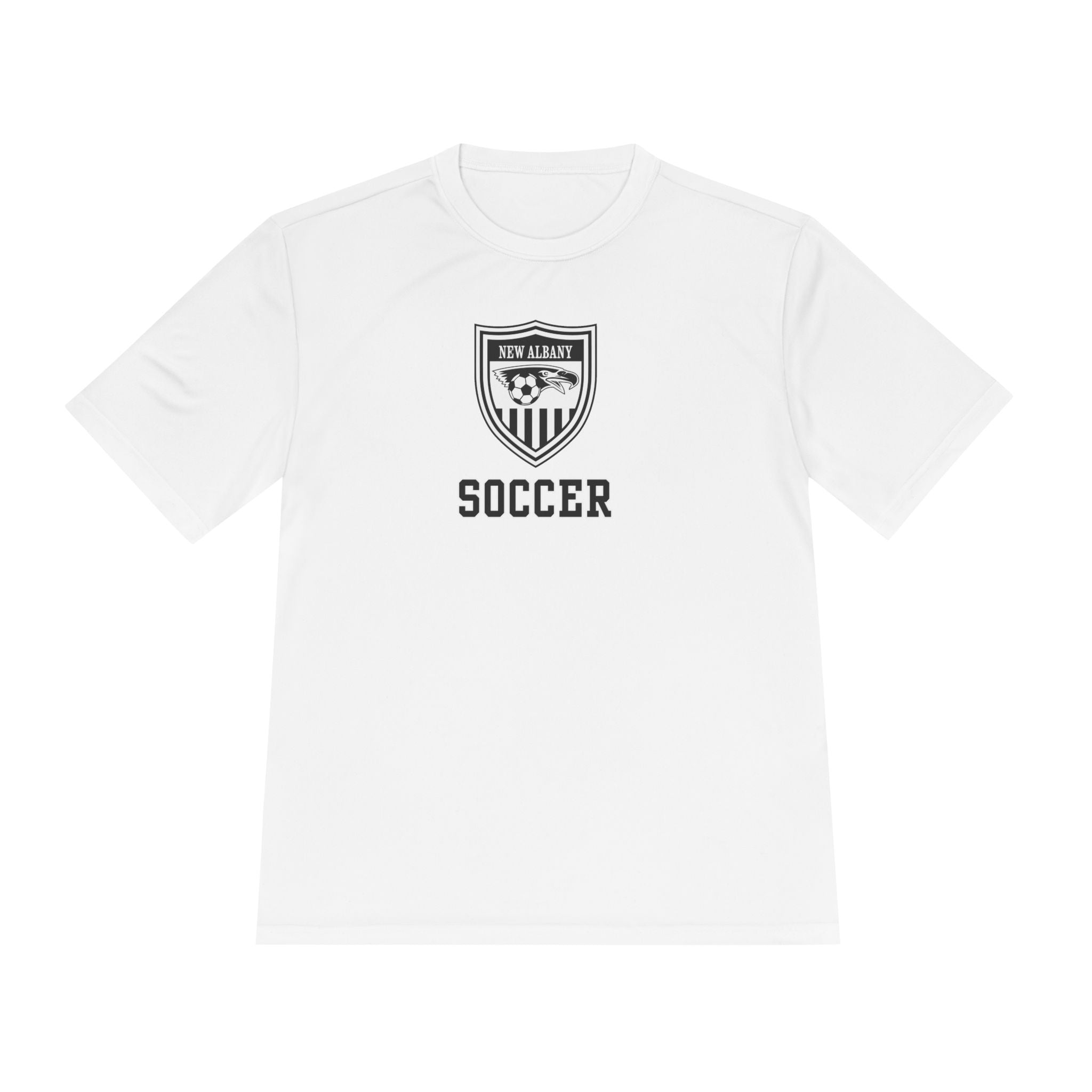 Adult Unisex New Albany Youth Soccer League Crest Graphic Sport-Tek Competitor Performance Tee