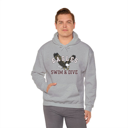 Adult Unisex Swim & Dive Flying Eagle Graphic Hoodie