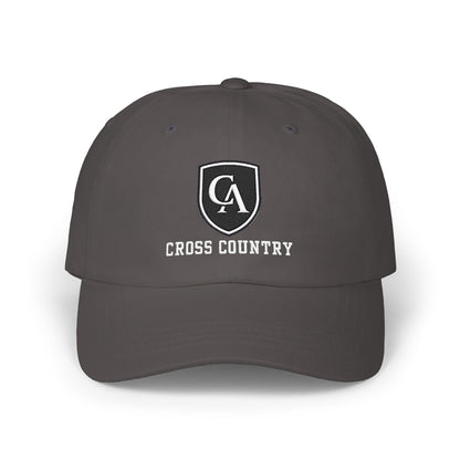 Adult Unisex Columbus Academy Vikings Cross Country White Embroidered Logo Dad Cap