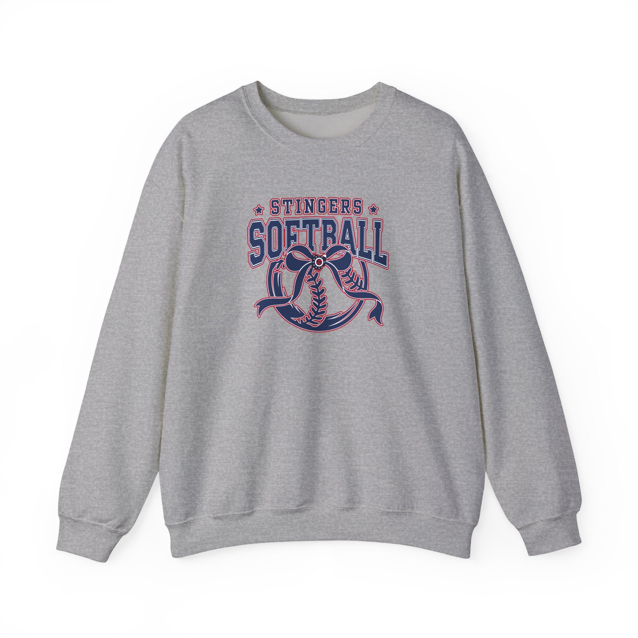 Adult Unisex Stingers Softball Spirit Bow Graphic Sweatshirt