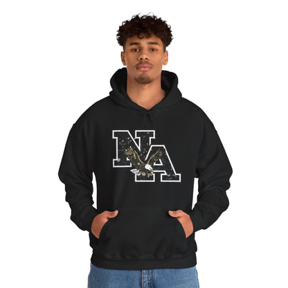 Adult Unisex Vintage Distressed Black Logo Graphic Hoodie