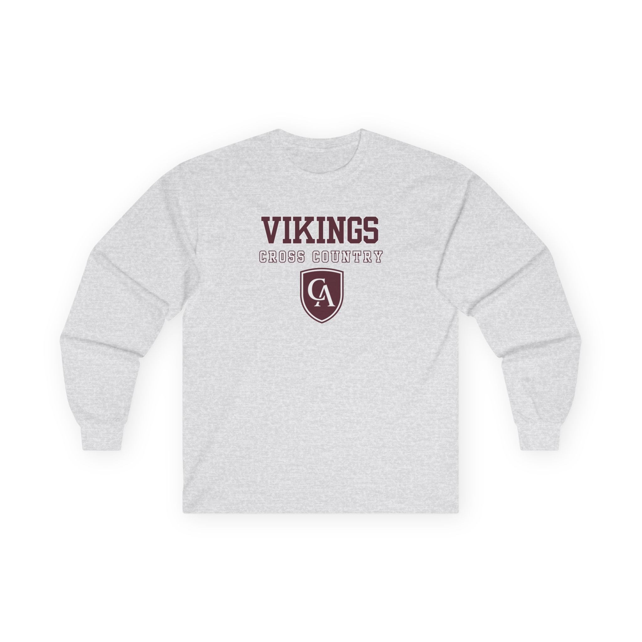 Adult Unisex Columbus Academy Vikings Cross Country Graphic Gildan Long Sleeve Tee