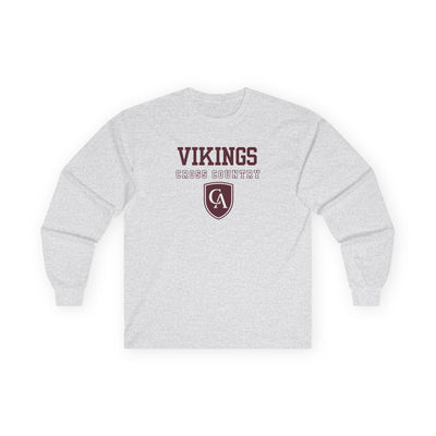 Adult Unisex Columbus Academy Vikings Cross Country Graphic Gildan Long Sleeve Tee