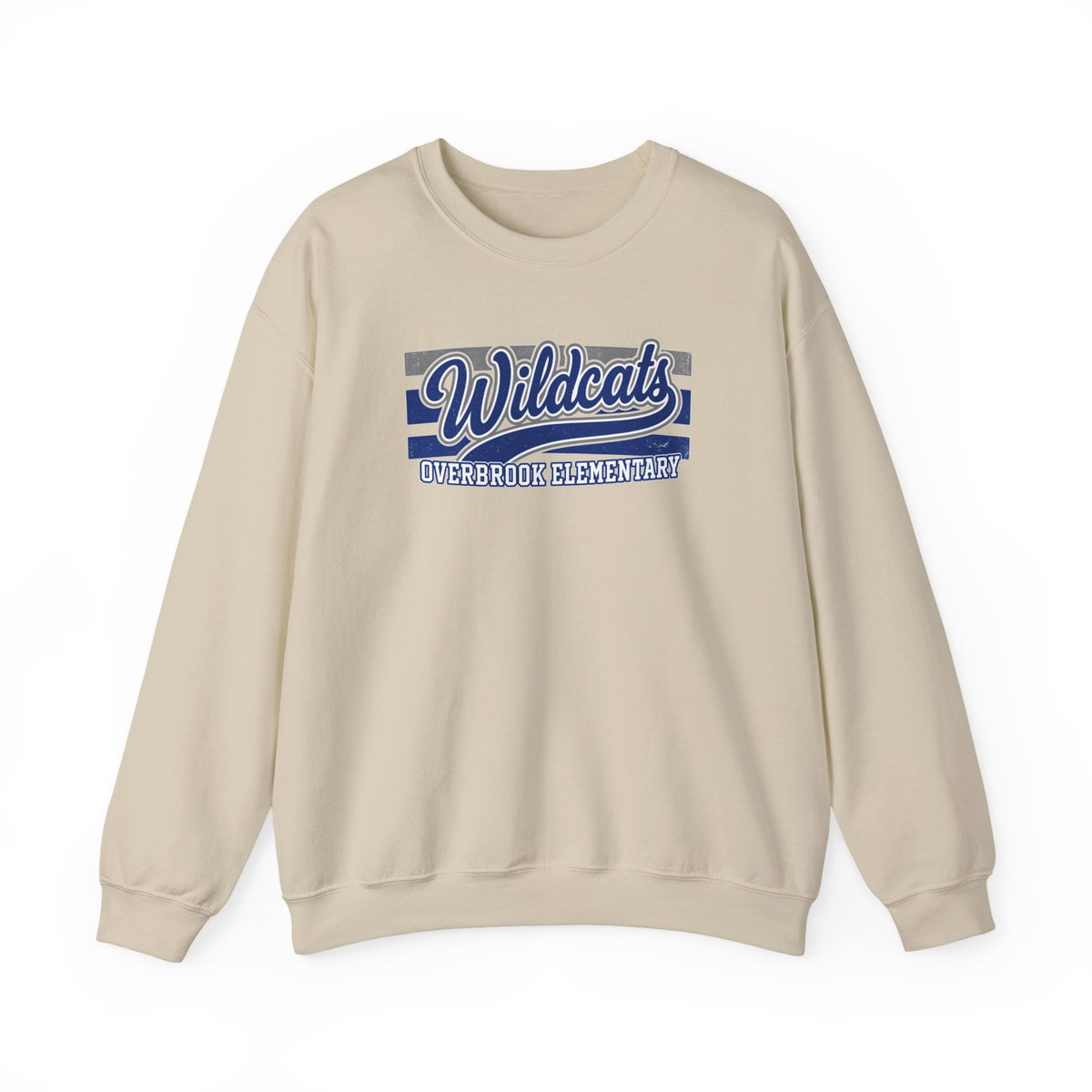 Adult Unisex Overbrook Elementary Wildcats Vintage Distressed Spirit Graphic Sweatshirt