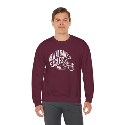 Adult Unisex New Albany Vintage Vibes Football Helmet Graphic Sweatshirt