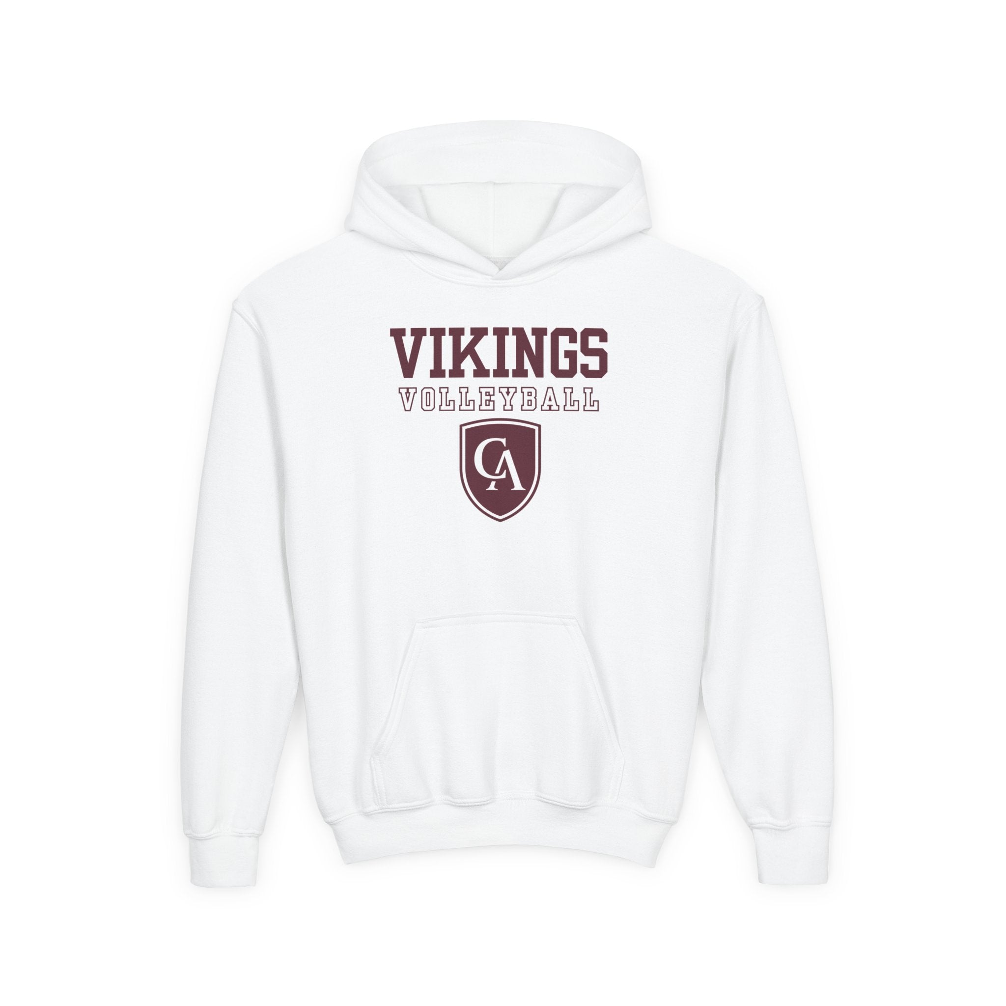 Youth Columbus Academy Vikings Volleyball Graphic Gildan Heavy Blend Hoodie