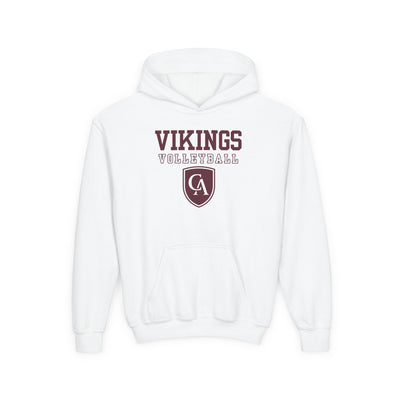 Youth Columbus Academy Vikings Volleyball Graphic Gildan Heavy Blend Hoodie
