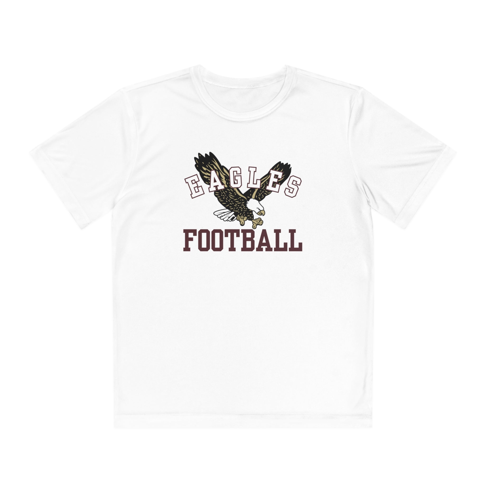 Youth Performance Flying Football Eagle Short Sleeve Graphic Tee