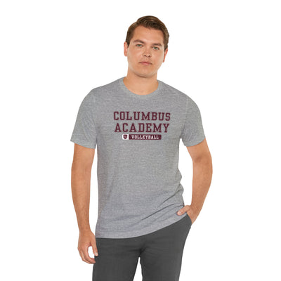 Adult Unisex Columbus Academy Volleyball Graphic Short Sleeve Bella + Canvas Soft Tee