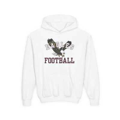 Youth Flying Football Eagle Graphic Hoodie
