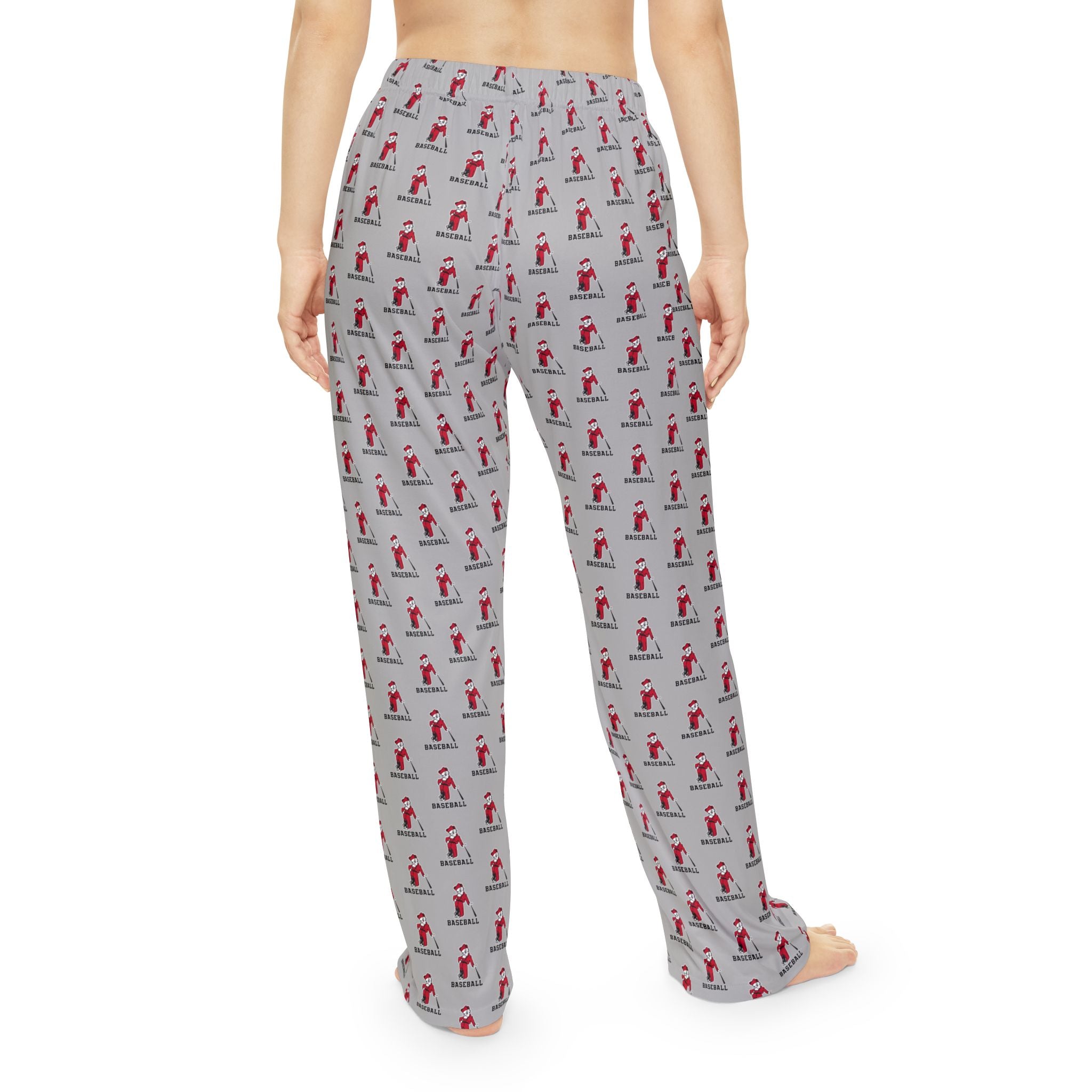 Women's Pajama Pant with Allover Bishops Baseball Mascot Print