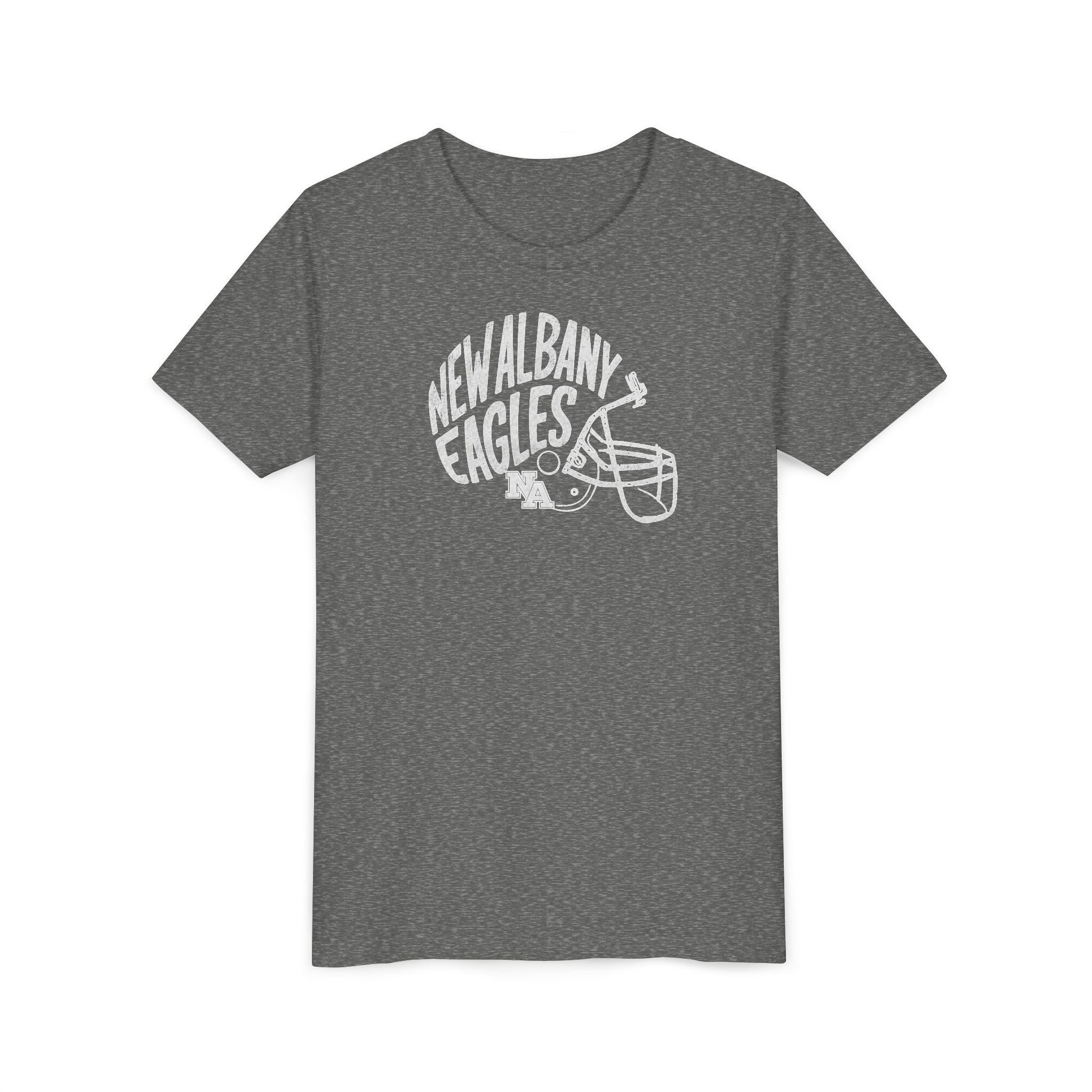 Youth New Albany Vintage Vibes Football Helmet Graphic Short Sleeve Bella + Canvas Soft Tee