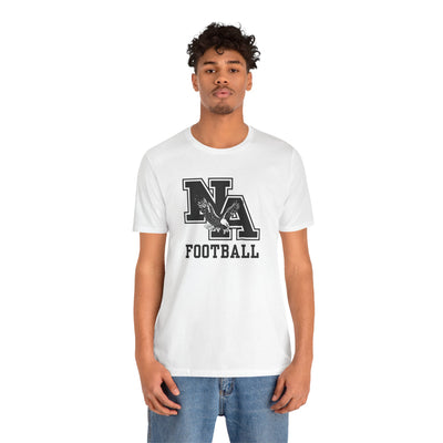 Adult Unisex Classic Logo Black Football Graphic Short Sleeve Soft Tee