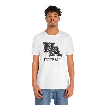Adult Unisex Classic Logo Black Football Graphic Short Sleeve Soft Tee
