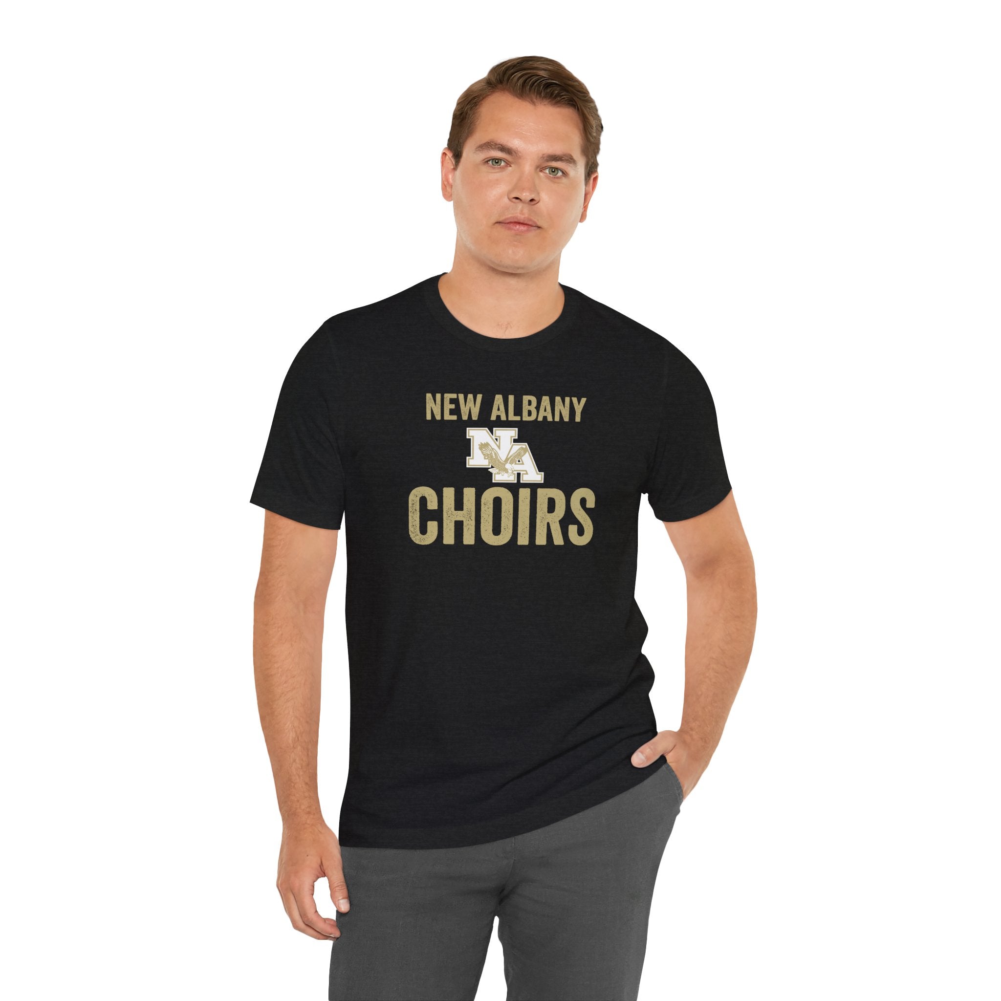 Adult Unisex Vintage Distressed New Albany Choirs Graphic Short Sleeve Soft Tee