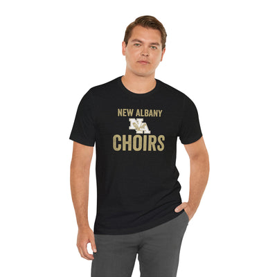 Adult Unisex Vintage Distressed New Albany Choirs Graphic Short Sleeve Soft Tee