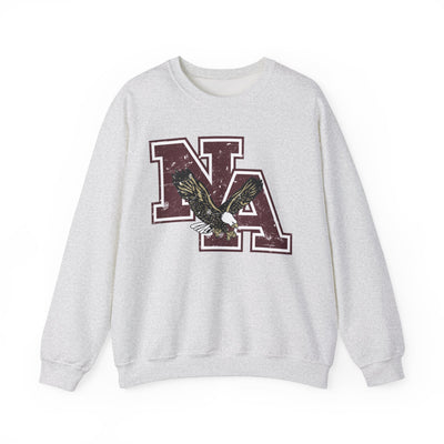 Adult Unisex Maroon Vintage Distressed Logo Graphic Sweatshirt