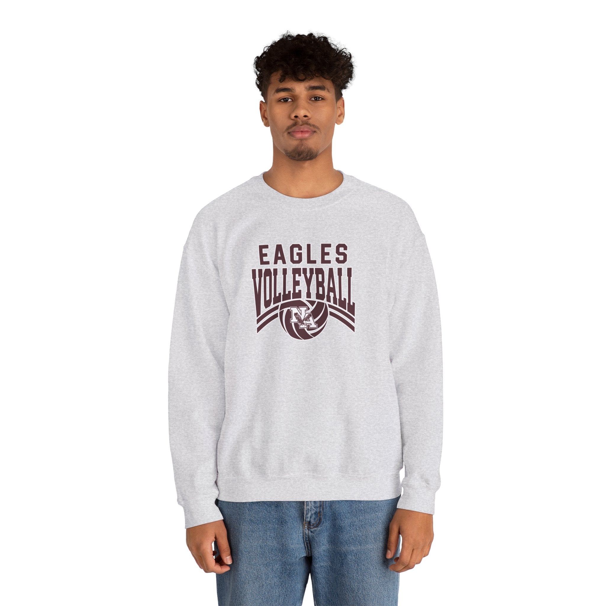Adult Unisex New Albany Volleyball Varsity Arch Graphic Sweatshirt