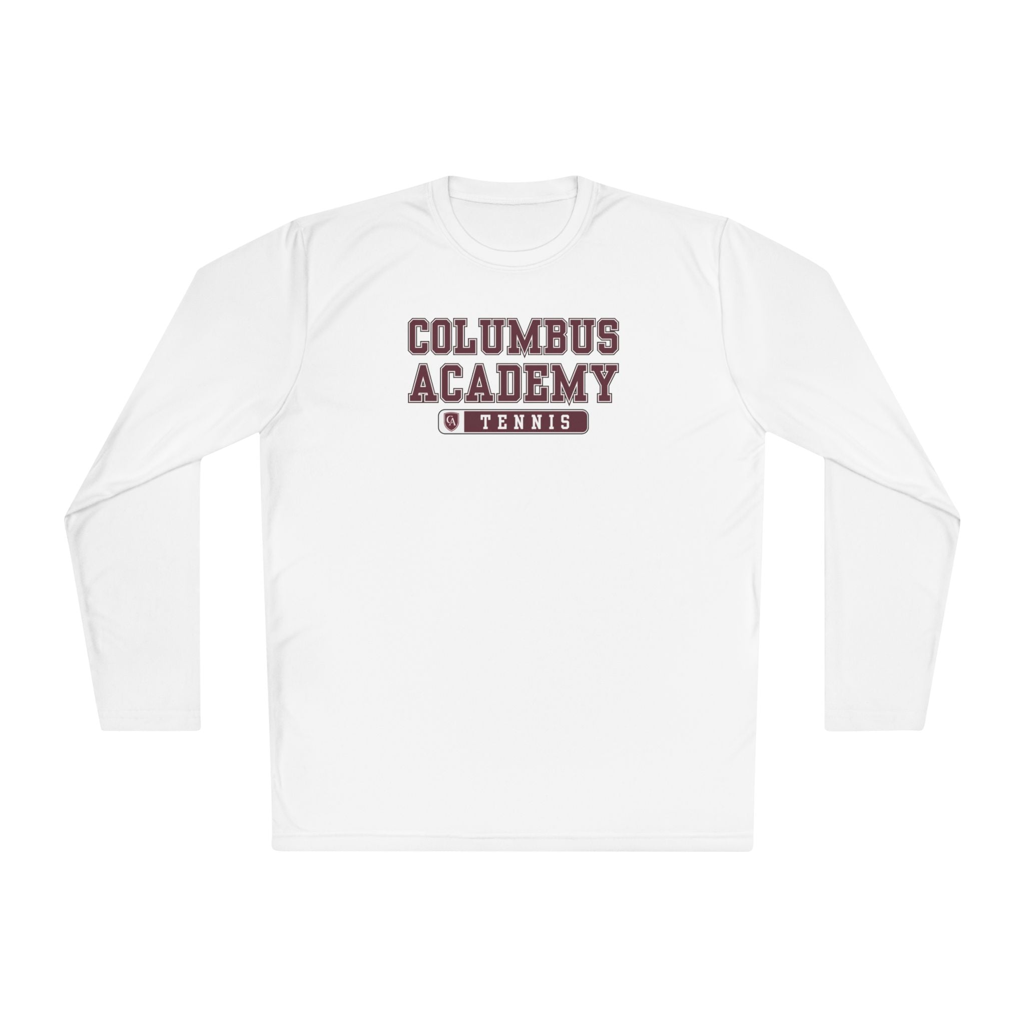 Adult Unisex Columbus Academy Tennis Graphic Sport-Tek Competitor Performance Long Sleeve Tee