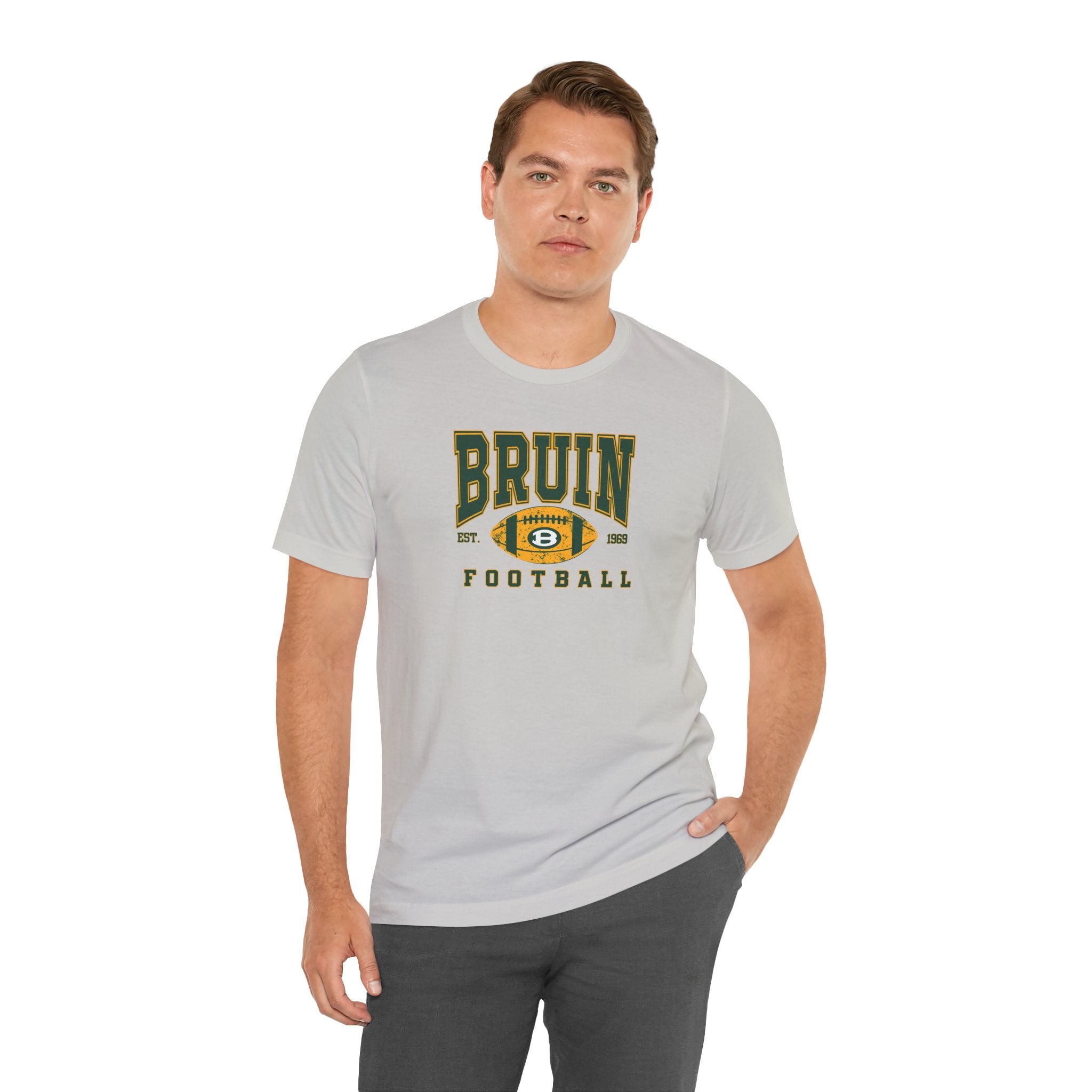 Adult Unisex Bruin Football Heritage Graphic Short Sleeve Soft Tee