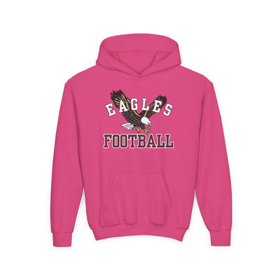 Youth Flying Football Eagle Graphic Hoodie
