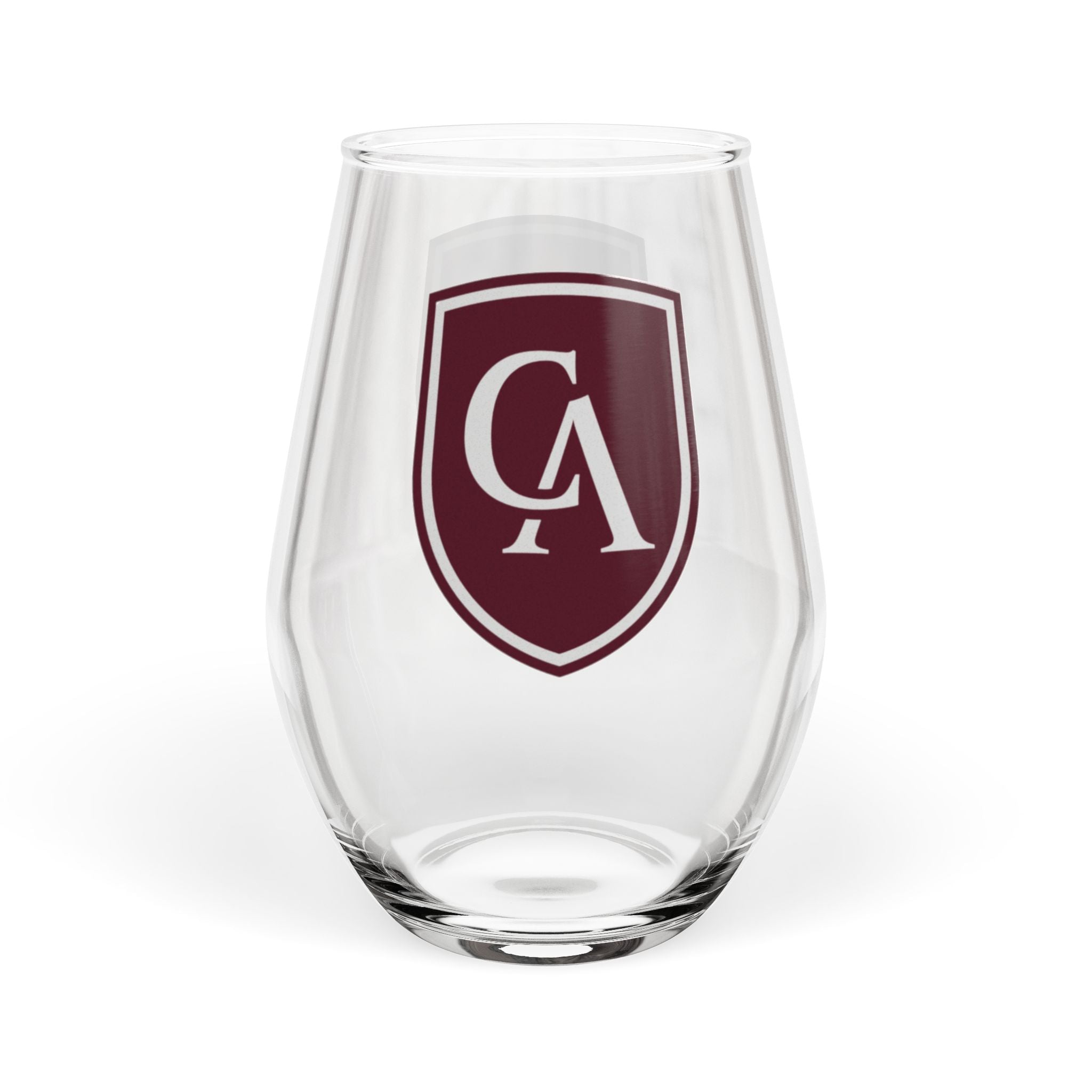 Columbus Academy Logo Graphic Stemless Wine Glass