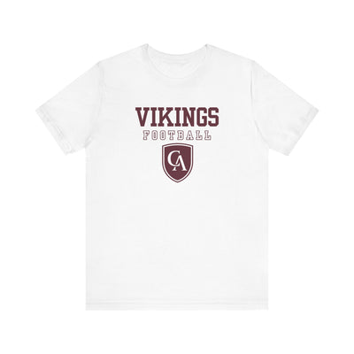 Adult Unisex Columbus Academy Vikings Football Graphic Short Sleeve Bella + Canvas Soft Tee