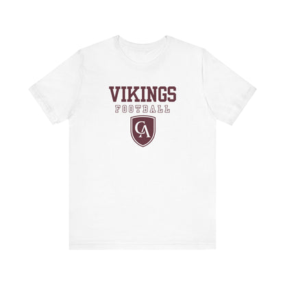 Adult Unisex Columbus Academy Vikings Football Graphic Short Sleeve Bella + Canvas Soft Tee