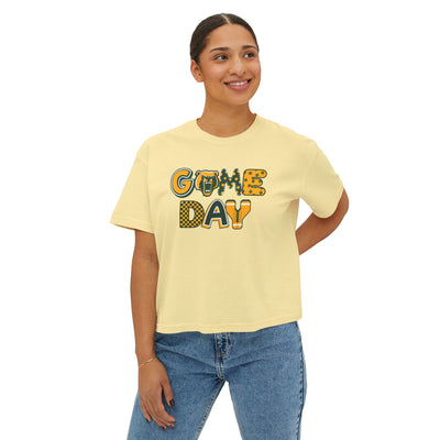 Women's Bruin Game Day Graphic Boxy Crop Short Sleeve Tee