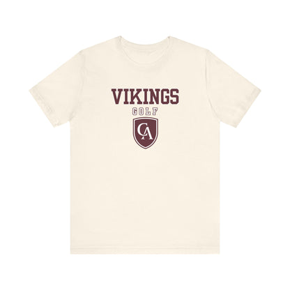 Adult Unisex Columbus Academy Vikings Golf Graphic Short Sleeve Bella + Canvas Soft Tee