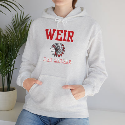Adult Unisex Weir Red Riders Classic Mascot Graphic Hoodie