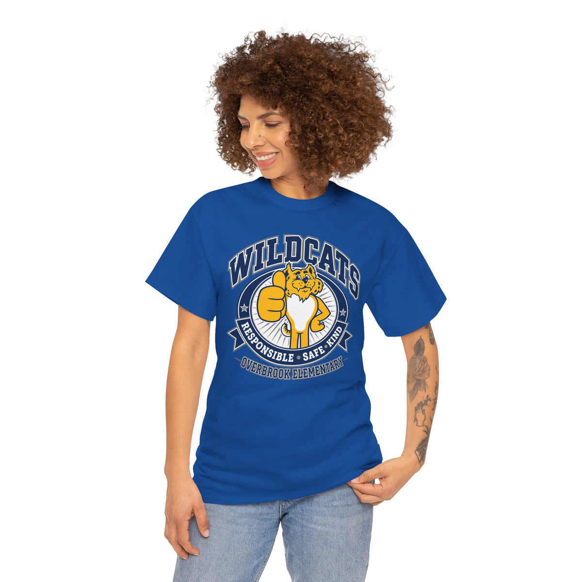Adult Unisex Overbrook Elementary Wildcat Way Graphic Gildan Classic Tee