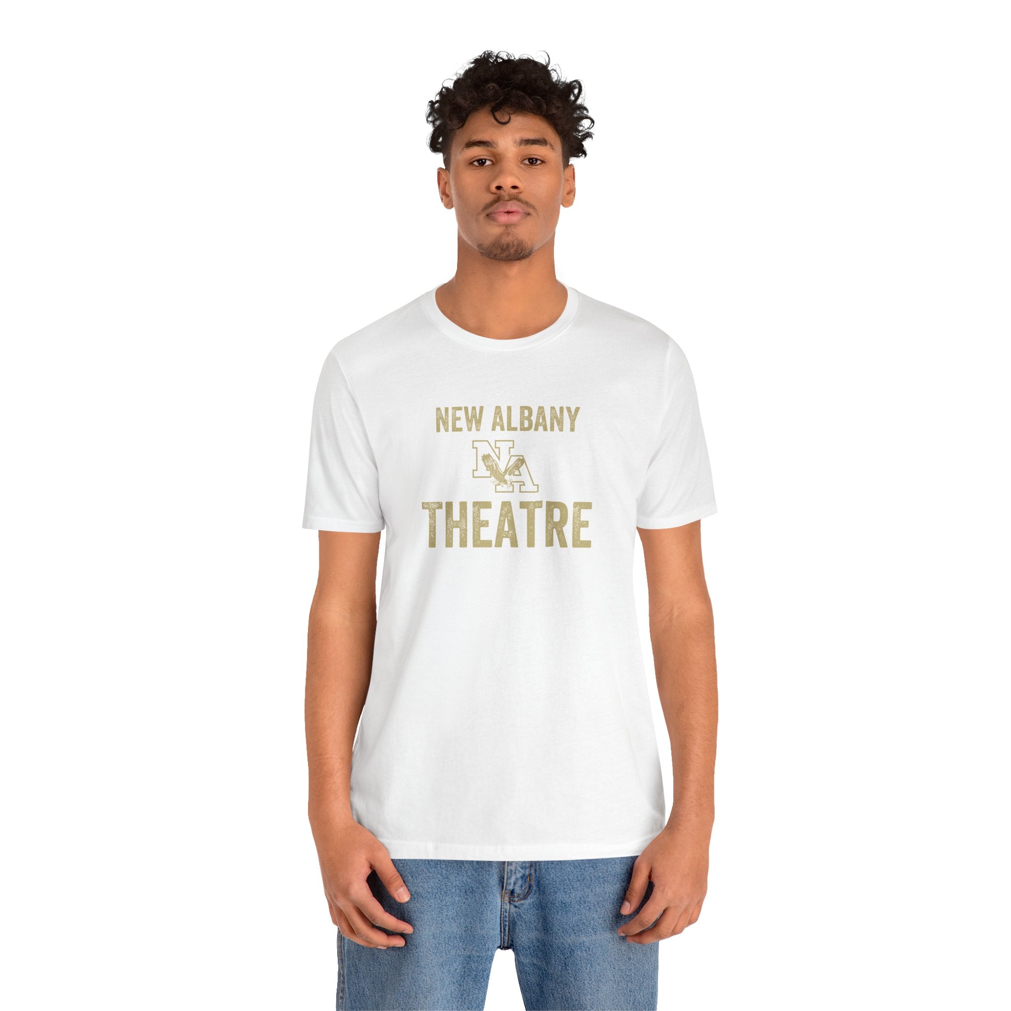 Adult Unisex Vintage Distressed New Albany Theatre Graphic Short Sleeve Soft Tee