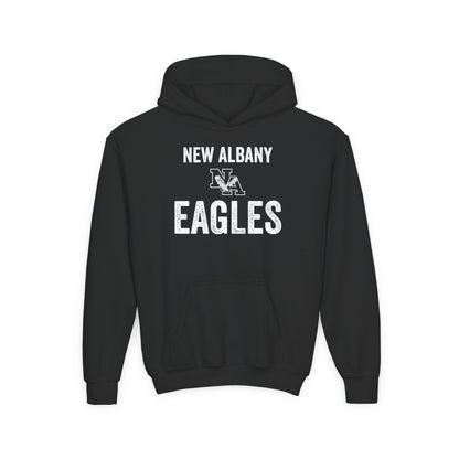 Youth Vintage Distressed New Albany Eagles Graphic Hoodie