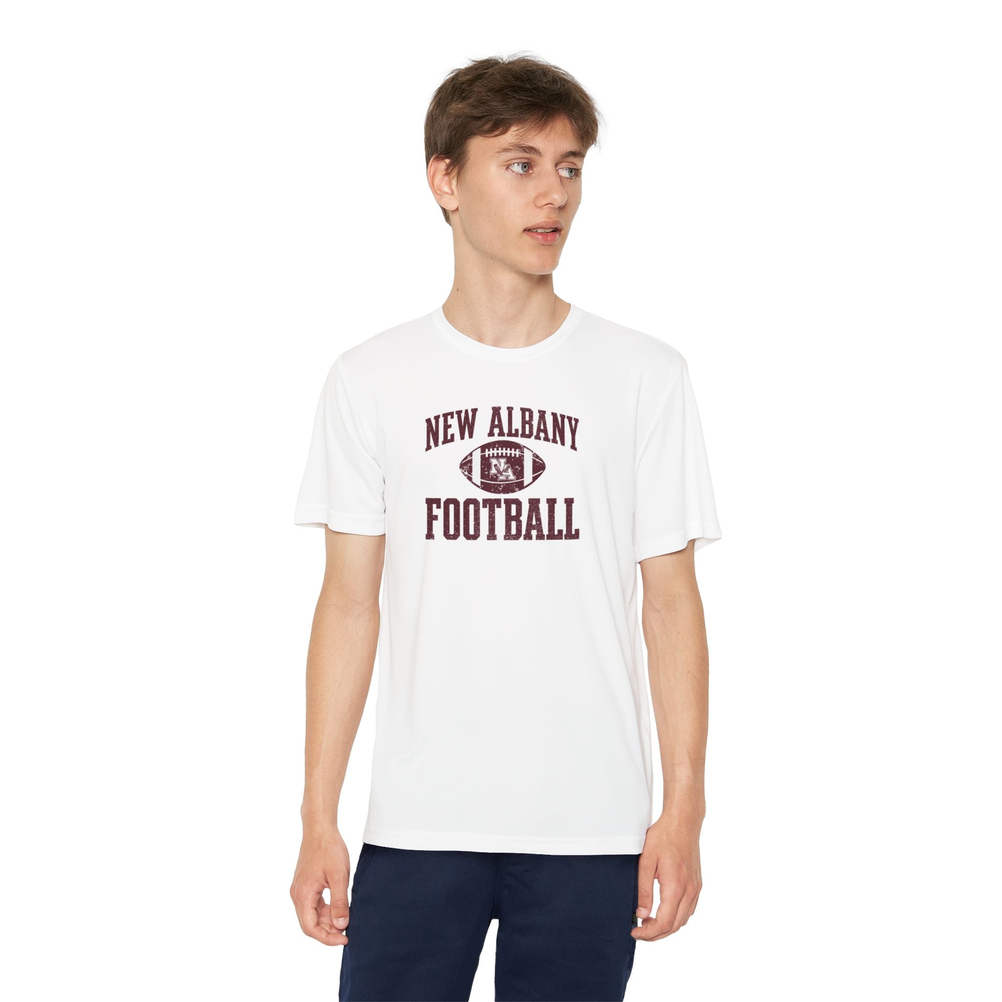 Youth New Albany Football Pride Graphic Sport-Tek Competitor Performance Tee