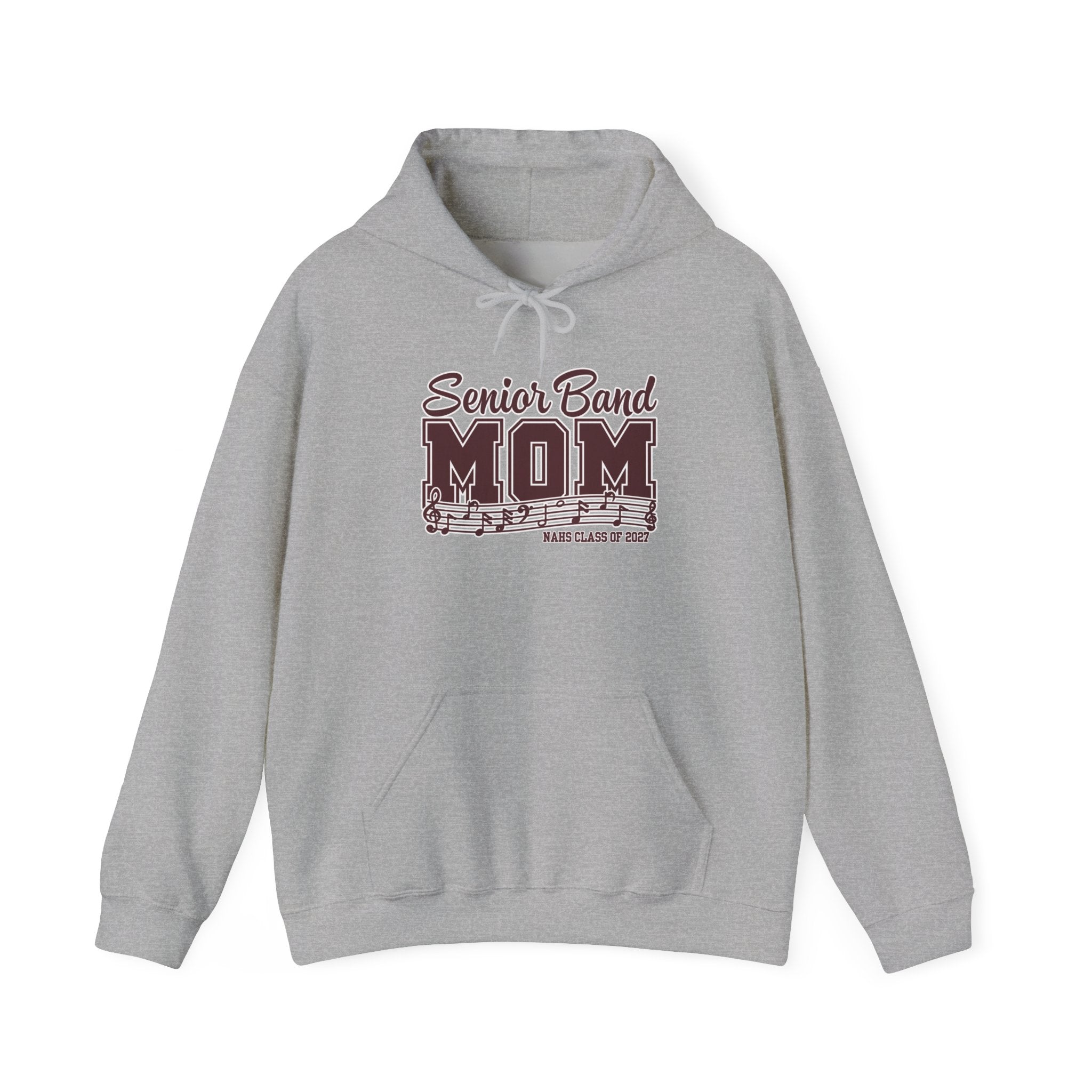 Adult Unisex New Albany 2027 Senior Band Mom Graphic Hoodie