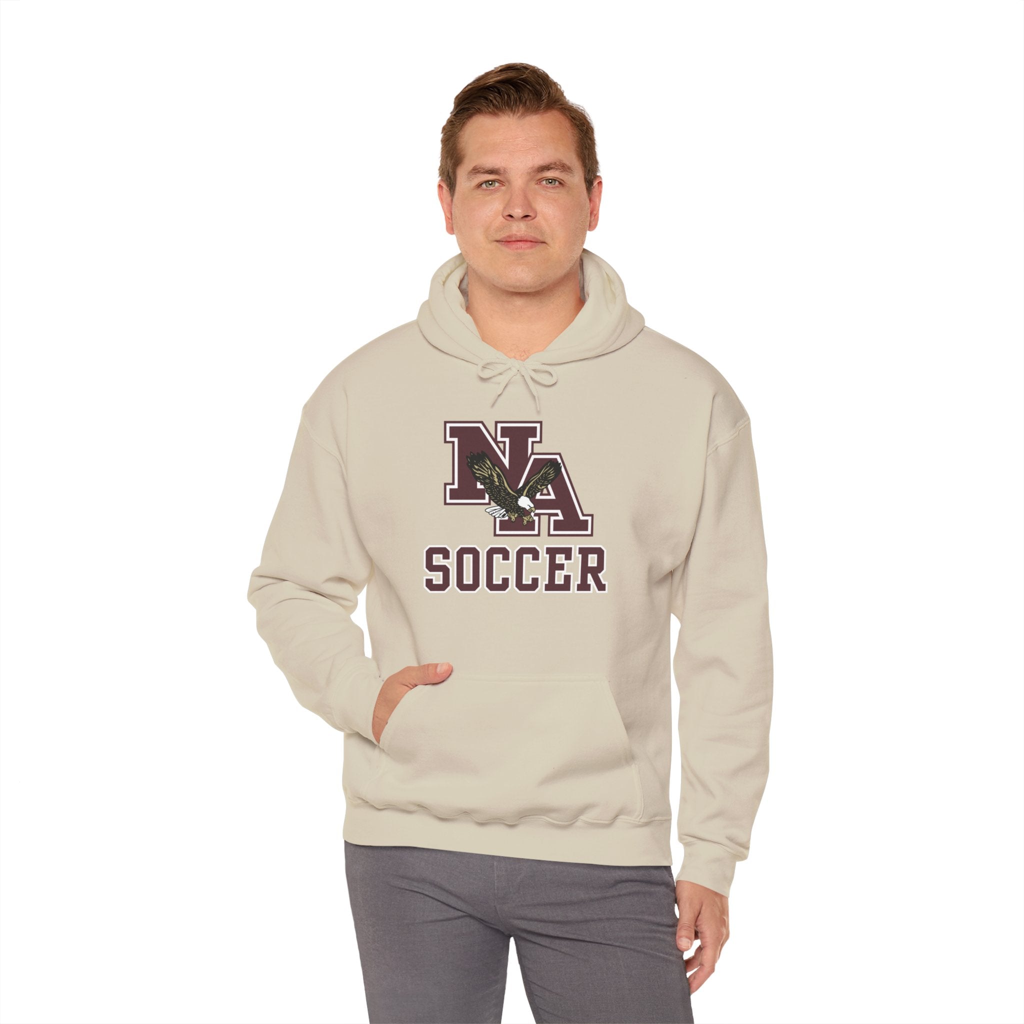 Adult Unisex New Albany Classic Maroon Soccer Logo Graphic Hoodie