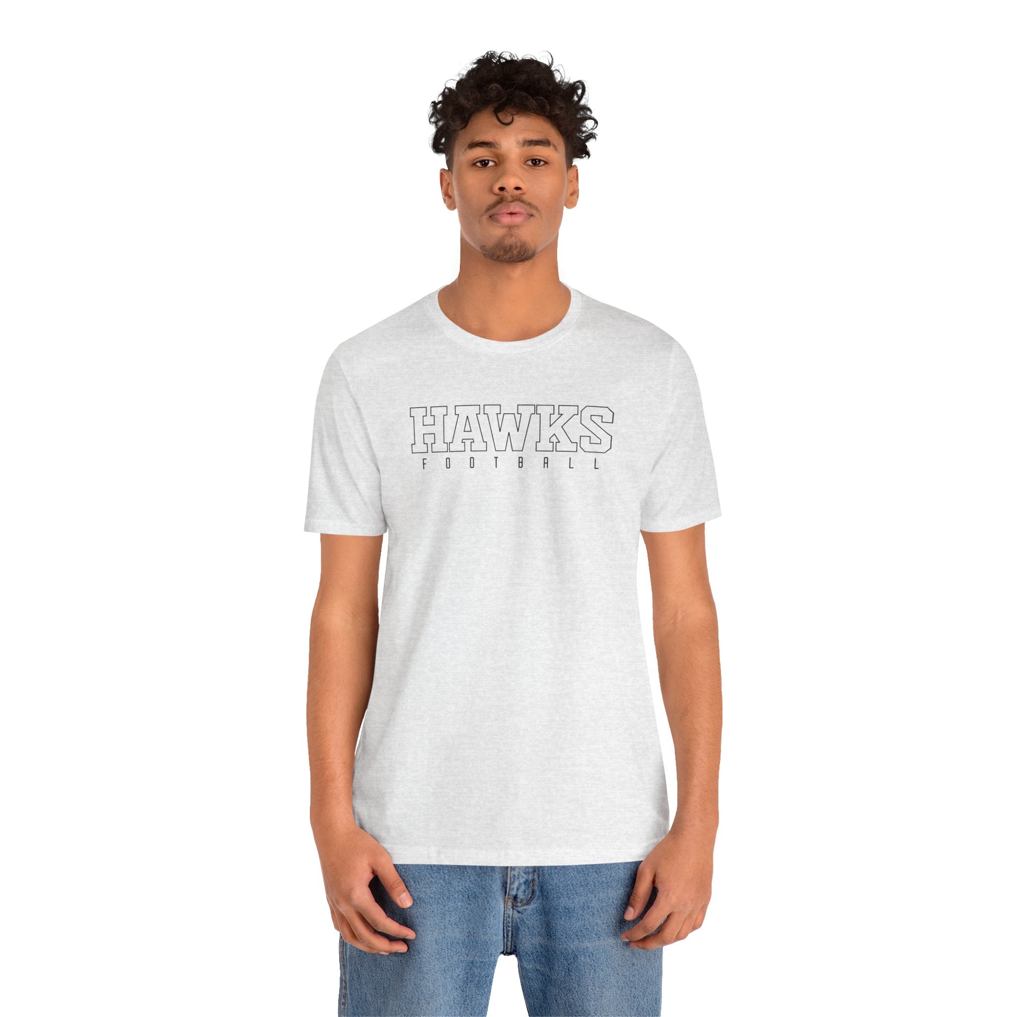 Adult Unisex Westerville Central Block Hawks Football Graphic Short Sleeve Soft Tee