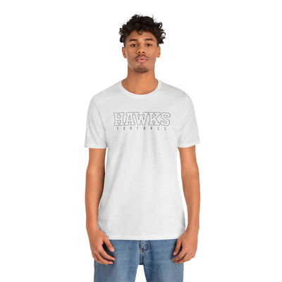 Adult Unisex Westerville Central Block Hawks Football Graphic Short Sleeve Soft Tee
