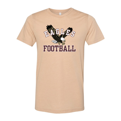 Adult Unisex Super Soft Flying Football Eagle Short Sleeve Graphic Tee